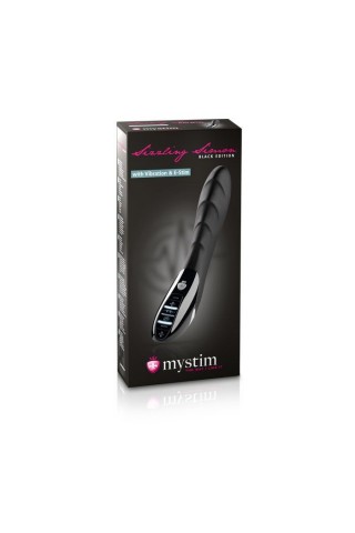 Вибратор с электростимуляцией Sizzling Simon Black Edition - 27 см.