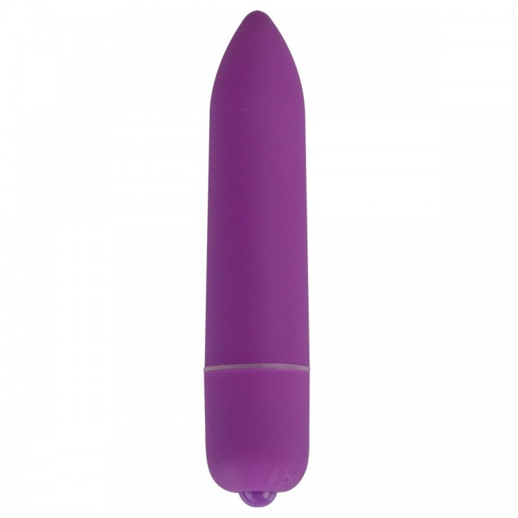 Фиолетовая удлинённая вибропуля Power Bullet Purple - 8,3 см.