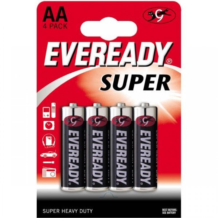 Батарейки EVEREADY SUPER R6 типа AA - 4 шт.