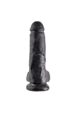 Чёрный фаллоимитатор 8" Cock with Balls - 21,3 см.