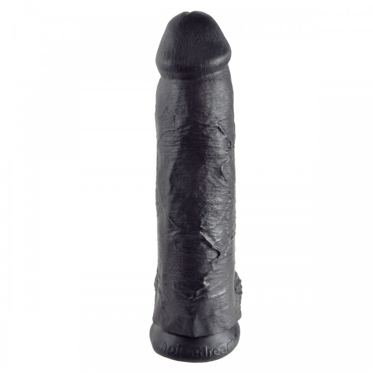 Чёрный фаллоимитатор-гигант 12" Cock with Balls - 30,5 см.