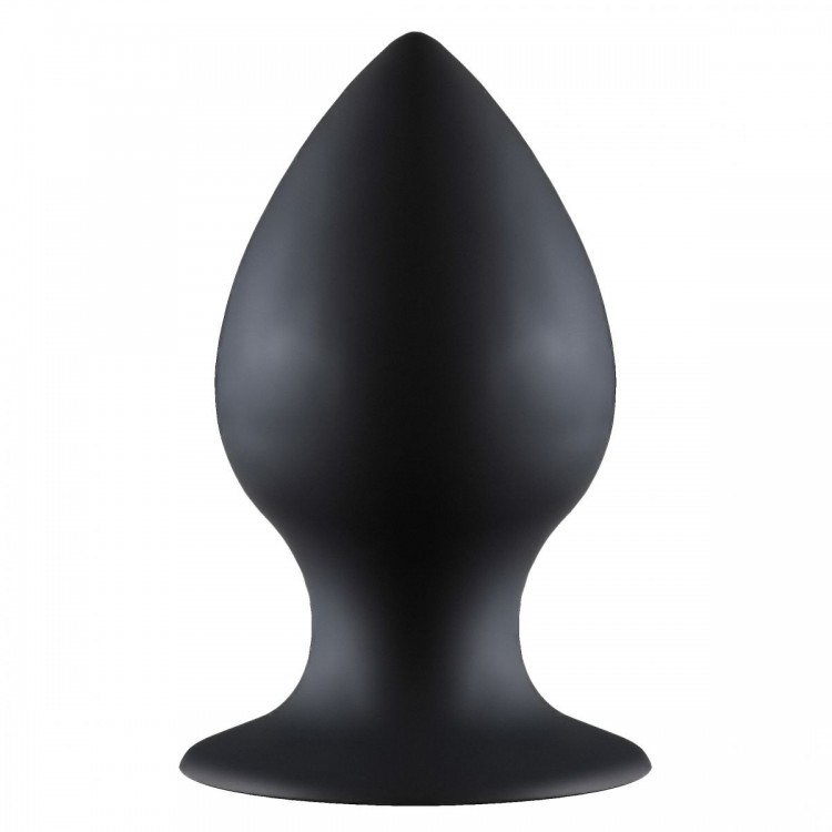 Чёрная анальная пробка Thick Anal Plug Medium - 9,5 см.