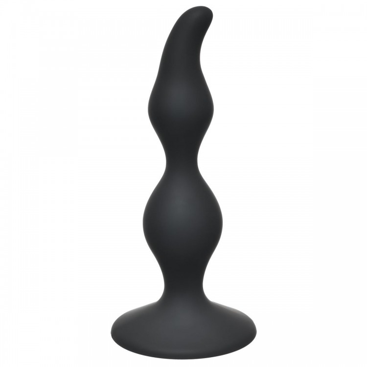Чёрная анальная пробка Curved Anal Plug Black - 12,5 см.