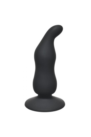 Чёрная анальная пробка Waved Anal Plug Black - 11 см.