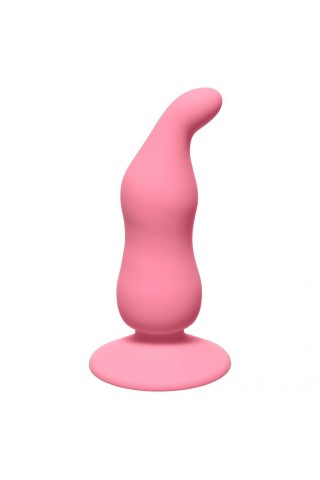 Розовая анальная пробка Waved Anal Plug Pink - 11 см.