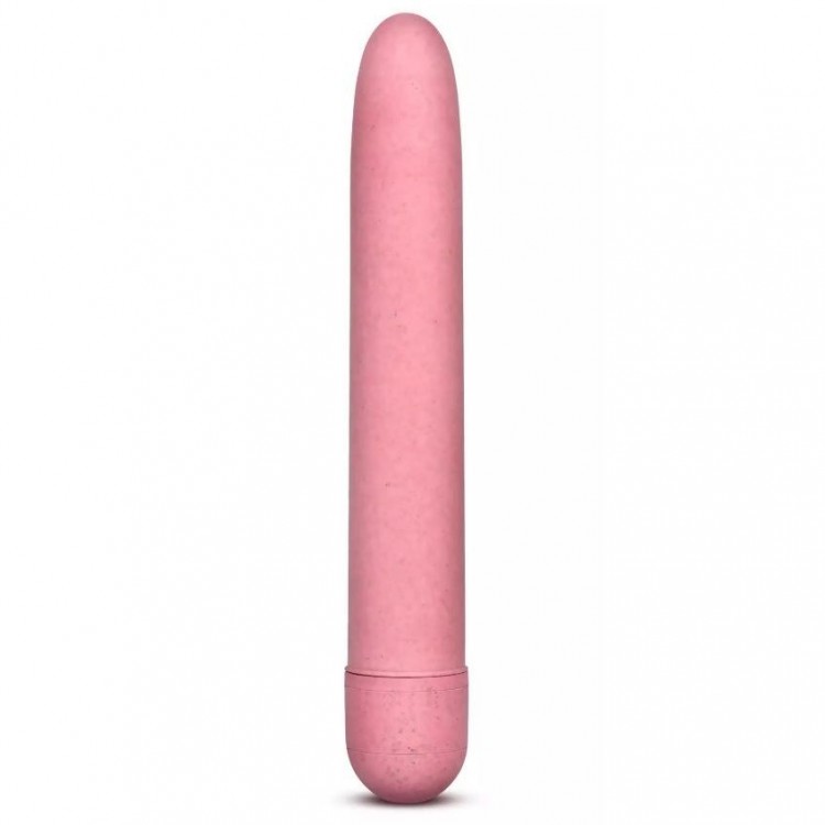 Розовый биоразлагаемый вибратор Eco - 17,8 см.