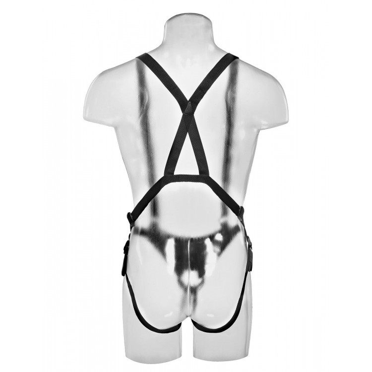 Страпон-система с телесной насадкой 12" Hollow Strap-On Suspender System - 30 см.