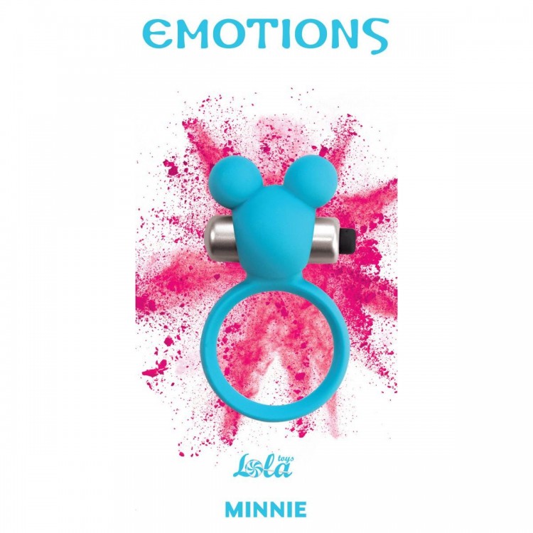 Голубое эрекционное виброколечко Emotions Minnie Breeze