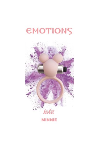 Розовое эрекционное виброколечко Emotions Minnie Light pink