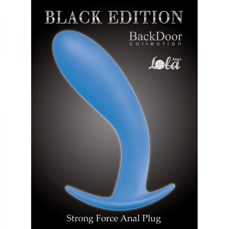 Голубая анальная пробка Strong Force Anal Plug - 14 см.