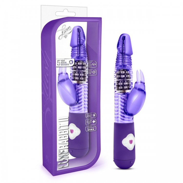 Фиолетовый вибратор с клиторальной стимуляцией Luxe Rabbit 2 - 26 см. Фиолетовый вибратор с клиторальной стимуляцией Luxe Rabbit 2 - 26 см.