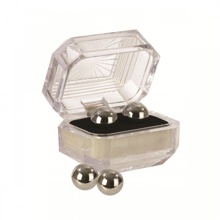 Серебристые вагинальные шарики Silver Balls In Presentation Box
