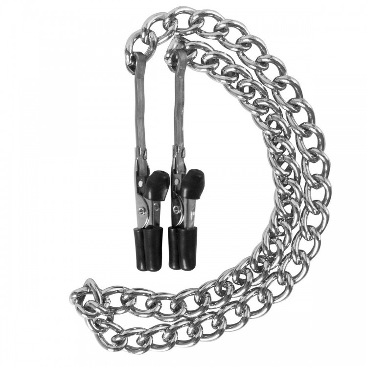 Зажимы на соски Mini Munchers Nipple Clamps с цепью