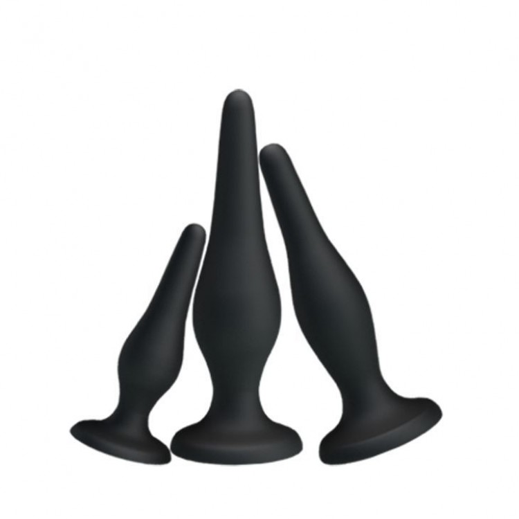 Набор из 3 силиконовых анальных пробок для начинающих Mini Anal Kit Набор из 3 силиконовых анальных пробок для начинающих Mini Anal Kit