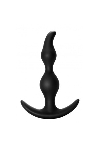 Чёрная анальная пробка Bent Anal Plug Black - 13 см.