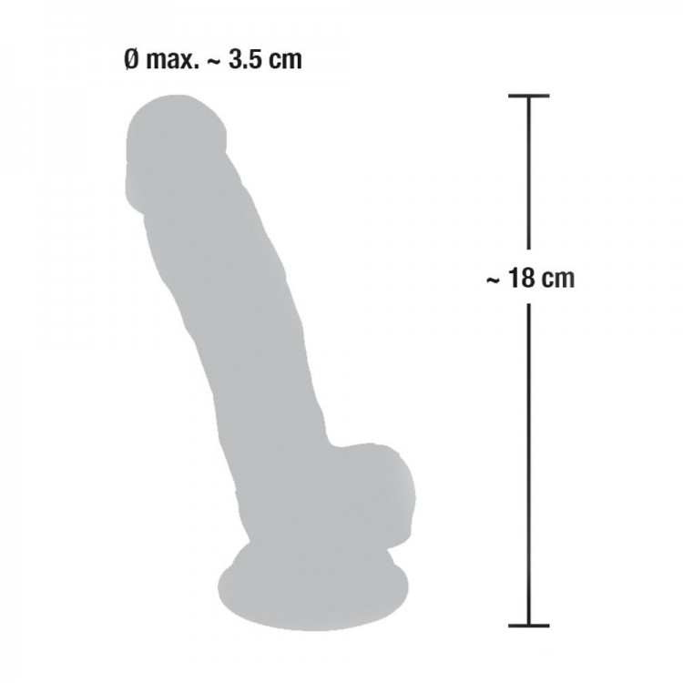 Реалистичный фаллоимитатор из силикона Medical Silicone Dildo - 18 см. Реалистичный фаллоимитатор из силикона Medical Silicone Dildo - 18 см.