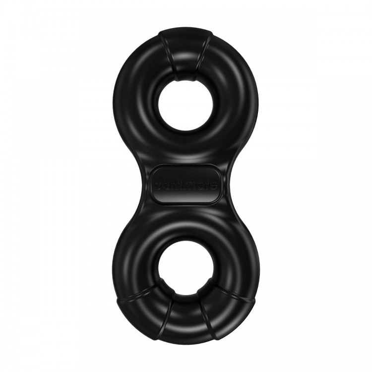 Чёрное эрекционное виброкольцо Eight Чёрное эрекционное виброкольцо Eight