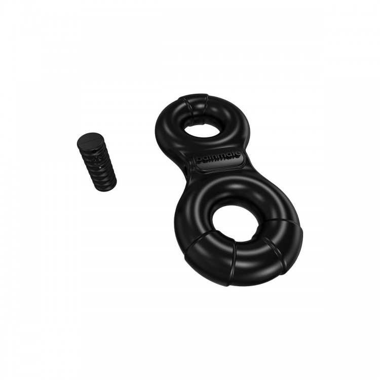 Чёрное эрекционное виброкольцо Eight Чёрное эрекционное виброкольцо Eight