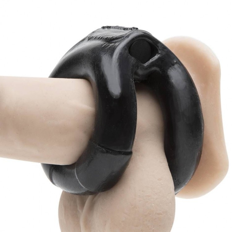 Чёрное эрекционное виброкольцо Eight Чёрное эрекционное виброкольцо Eight