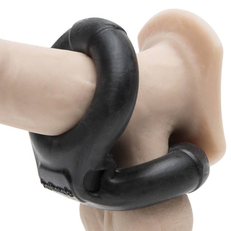 Чёрное эрекционное виброкольцо Eight Чёрное эрекционное виброкольцо Eight