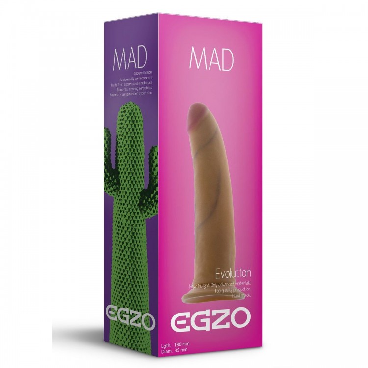 Телесный фаллоимитатор без мошонки Mad Cactus - 18 см.