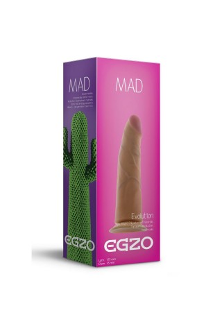 Телесный фаллоимитатор без мошонки Mad Cactus - 17,5 см.