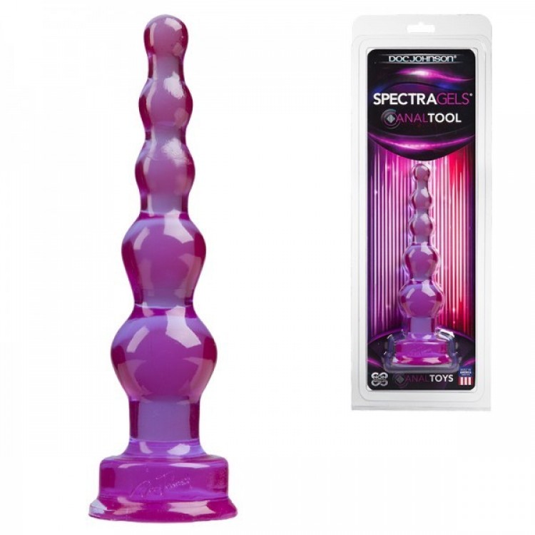 Фиолетовая анальная ёлочка SpectraGels Purple Anal Tool - 17,5 см.