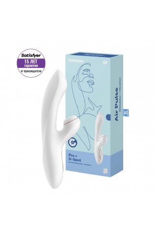 Вибромассажер с вакуумно-волновой клиторальной стимуляцией Satisfyer Pro + G-Spot - 22 см.