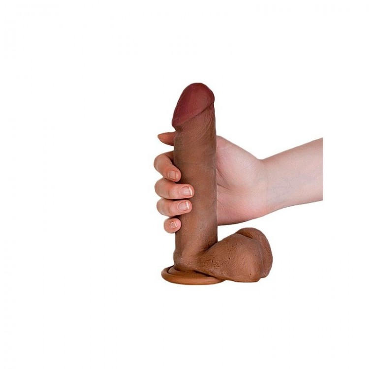 Фаллоимитатор-мулат TOYFA RealStick Elite Mulatto - 21 см. Фаллоимитатор-мулат TOYFA RealStick Elite Mulatto - 21 см.