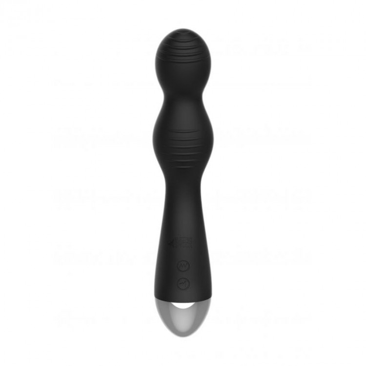 Чёрный вибратор с электростимуляцией E-Stimulation G-spot Vibrator - 19,5 см.
