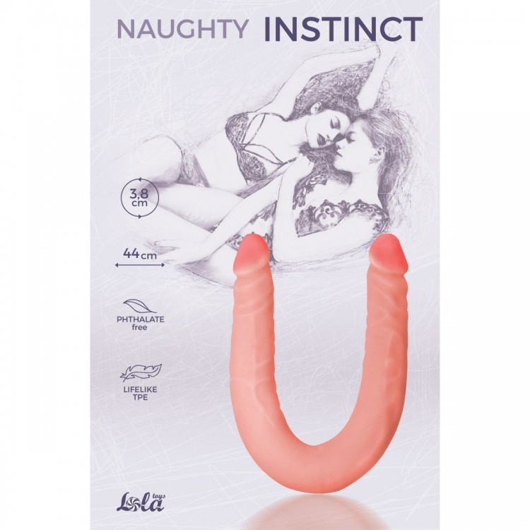 Двусторонний фаллоимитатор Naughty Instinct - 44 см.