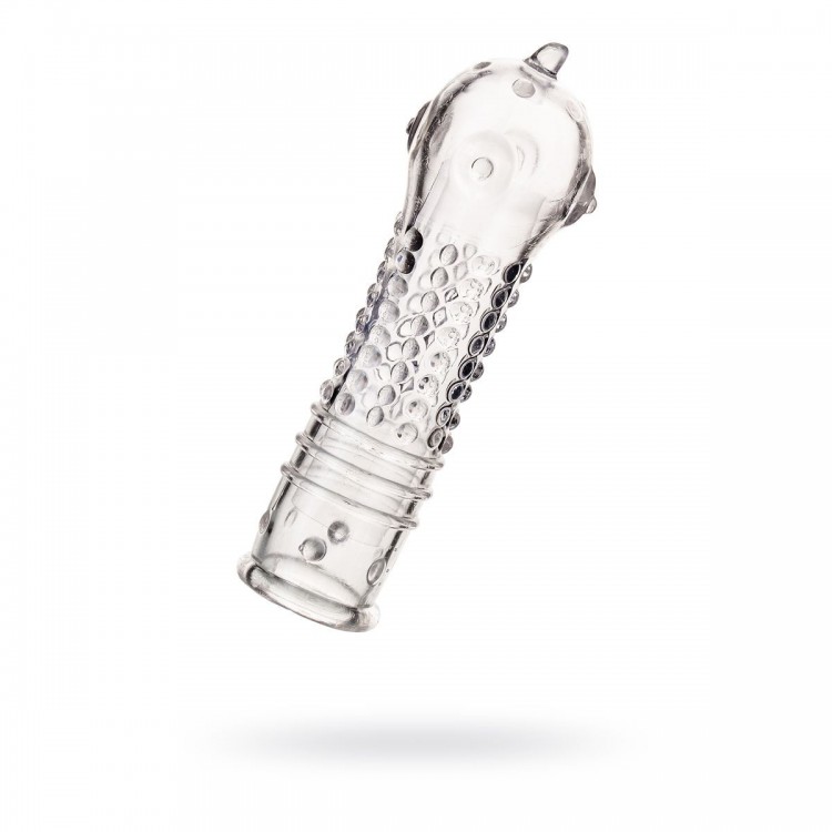 Прозрачная закрытая насадка на пенис TOYFA A-Toys - 14,7 см.