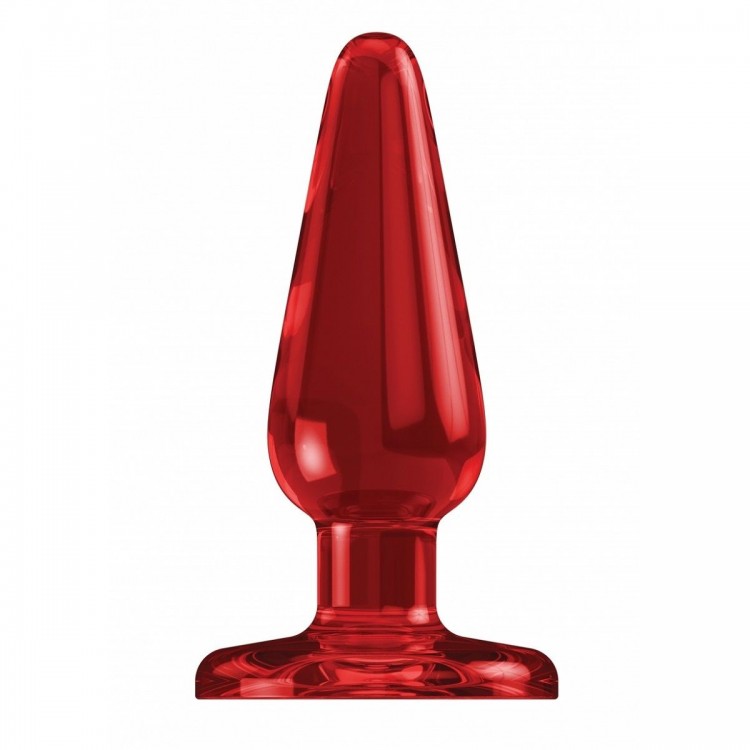 Красная анальная пробка Butt Plug Basic 3 Inch - 7,6 см.