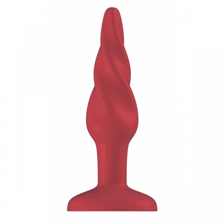 Красная анальная пробка Butt Plug Rounded 3 Inch - 7,6 см.