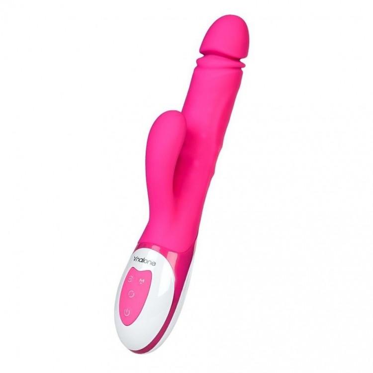Розовый вибратор Nalone Wave - 26 см.