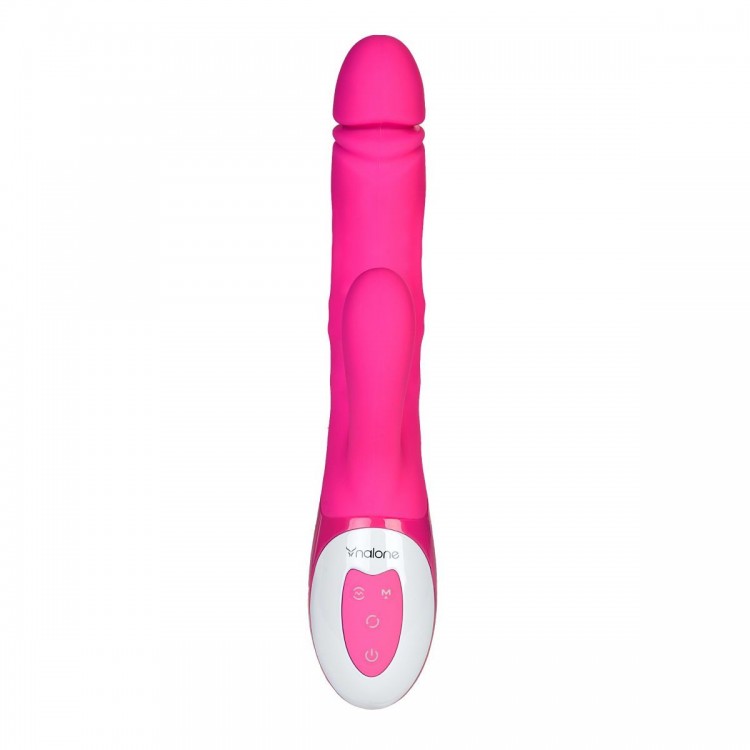 Розовый вибратор Nalone Wave - 26 см.