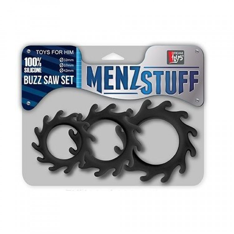 Набор из 3 эрекционных колец MENZSTUFF BUZZ SAW COCK RING SET Набор из 3 эрекционных колец MENZSTUFF BUZZ SAW COCK RING SET