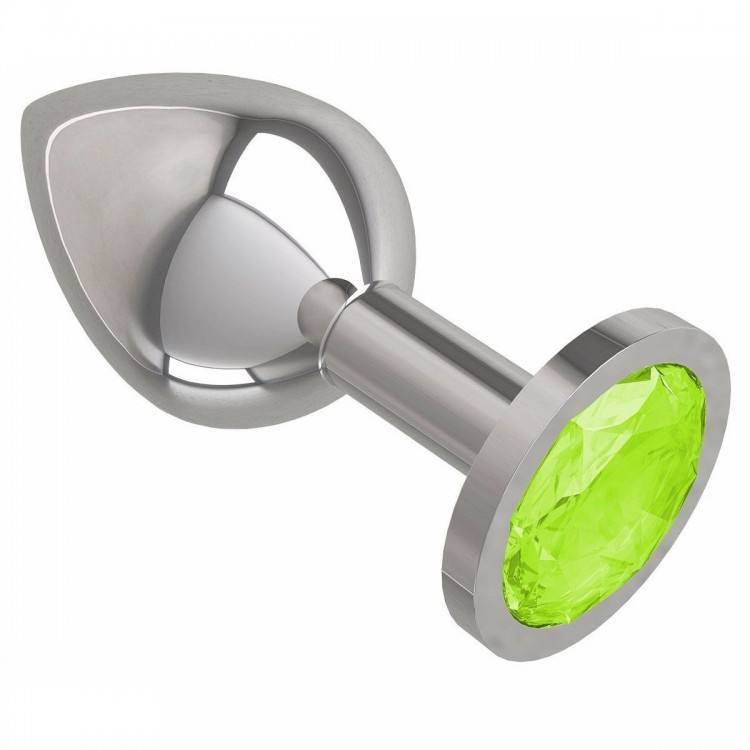 Серебристая средняя пробка с лаймовым кристаллом - 8,5 см. Серебристая средняя пробка с лаймовым кристаллом - 8,5 см.