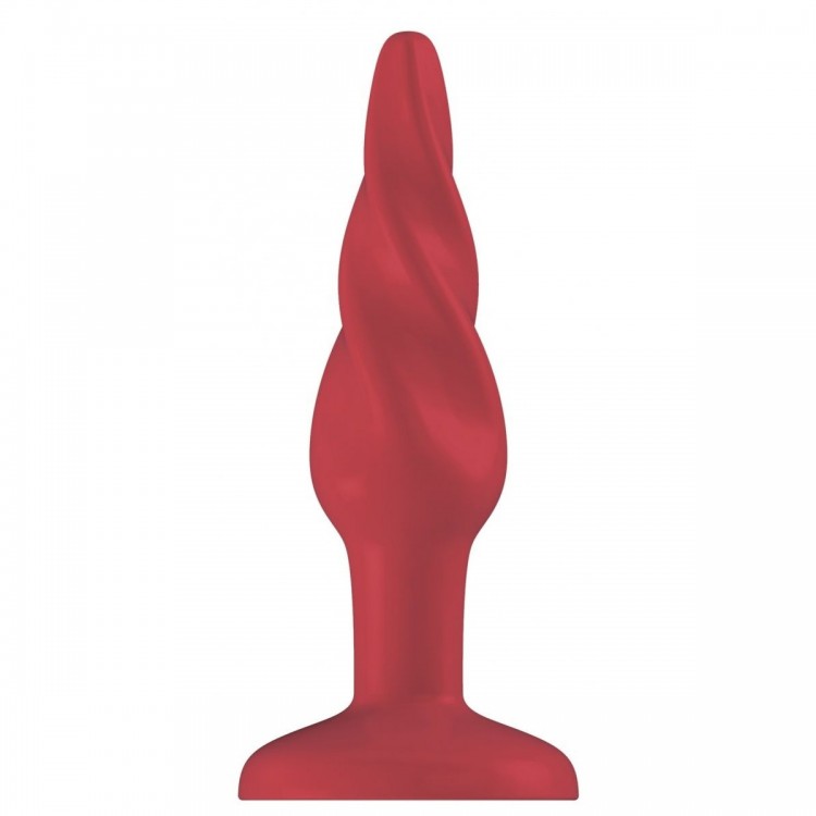 Красная витая анальная пробка Rounded 5 Inch - 12,7 см.