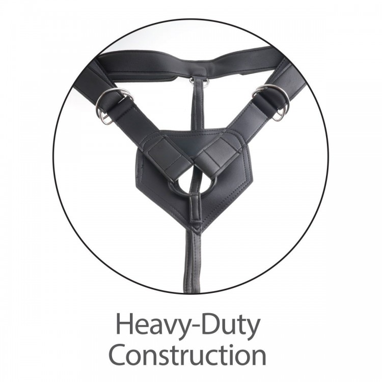 Кофейный страпон Strap-on Harness Cock - 15,2 см.