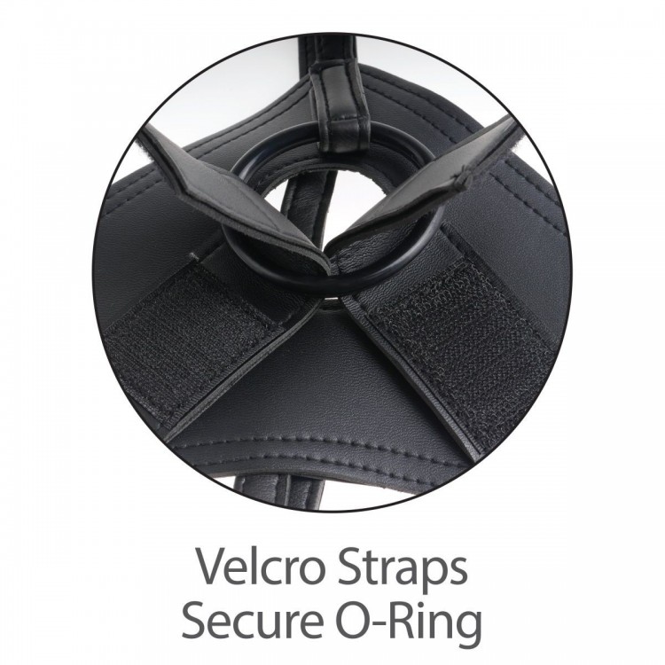 Кофейный страпон Strap-on Harness Cock - 15,2 см.