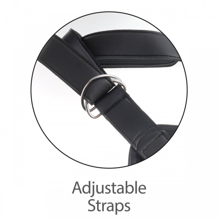 Кофейный страпон Strap-on Harness Cock - 15,2 см.