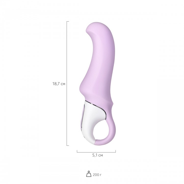 Сиреневый вибратор Satisfyer Charming Smile - 18,5 см.