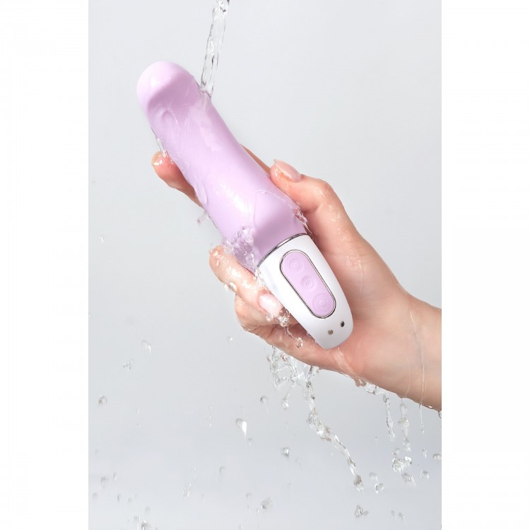 Сиреневый вибратор Satisfyer Charming Smile - 18,5 см.