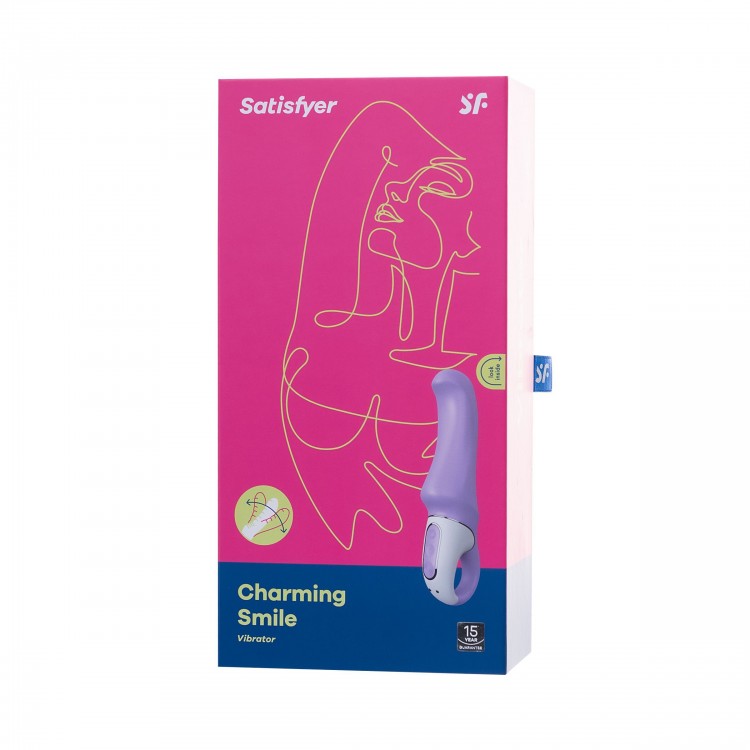 Сиреневый вибратор Satisfyer Charming Smile - 18,5 см.