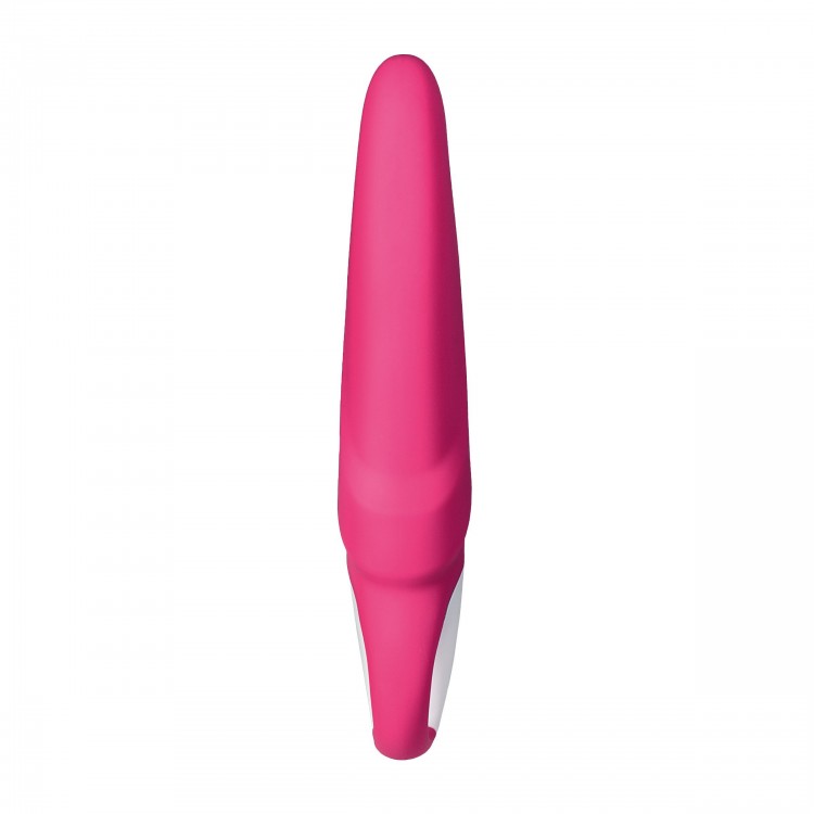 Ярко-розовый вибратор Satisfyer Mr. Rabbit с клиторальным отростком - 22,1 см.