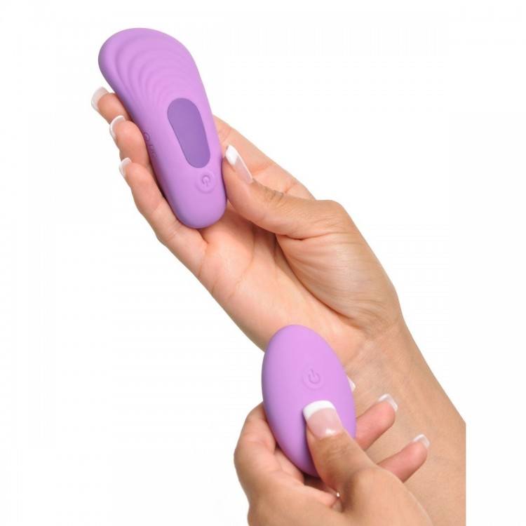 Фиолетовый компактный вибростимулятор Remote Silicone Please-Her