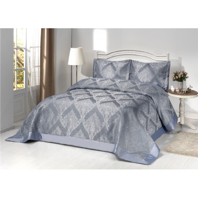 Покрывало жаккард "KARNA" стеганое HERA 260x260 (50x70+5)*2см