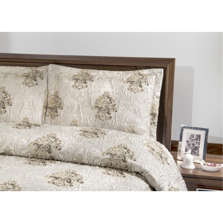 Покрывало жаккард "KARNA" стеганое SELENE 260x260 (50x70+5)*2см