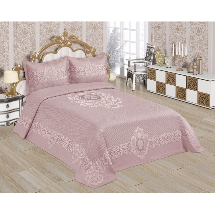 Покрывало жаккард пано "KARNA" LUKA 240x260 50x70 2 см
